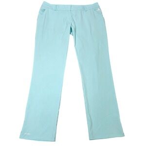 Adidas Adizero Golf Pants Women's Size 14 Aqua Blue Straight Leg Stretch Active